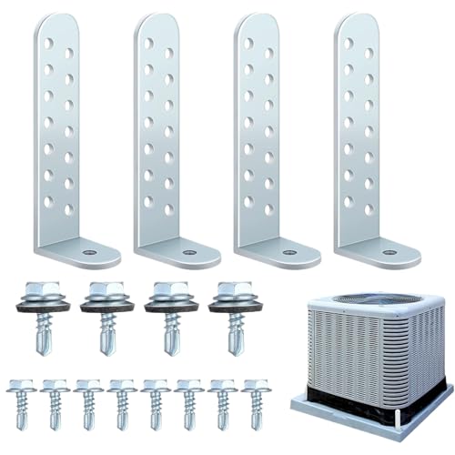 Holdes Kondensator Halterungsset | 4 Stück Kompressor Halterungen - Kondensator Halterung für Industrie Mauerwerk Beton Boden Außenbereich Gewerbe Garage Hotel | Für Heimwerker Garage Industrie von Holdes
