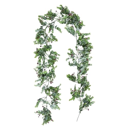 Holdes Künstliche Reben-Dekorationen, 15 cm, künstliche dekorative Rebe, - -Girlande, künstliche grüne Girlande, Dekorationen für Zuhause, drinnen, draußen, Bauernhaus, Hof von Holdes