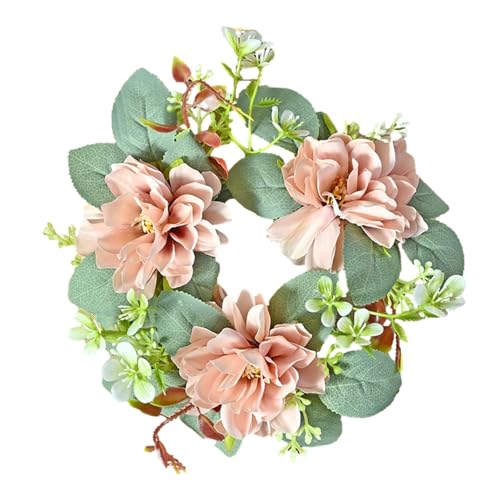 Holdes Künstlicher Kerzenkranz – Kerzenhalter Laterne Kunstblume – Tischdekoration Kerze Blumenringe mit Eukalyptusblättern für Zuhause Hochzeit Stumpenkerze Valentinstag Holdes Künstlicher Kerzenkranz – Kerzenhalter Laterne Kunstblume – Tischdekoration Kerze Blumenringe mit Eukalyptusblättern für Zuhause Hochzeit Stumpenkerze Valentinstag von Holdes