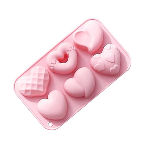 Holdes Liebesherz-Silikonform, Liebesherz- -Form | süße Silikonformen mit 6 Mulden - Silikon- -Liebesform für Kinder, Herz-Kuchendekoration, Herz-Silikon-Süßigkeitsgummi Holdes Liebesherz-Silikonform, Liebesherz- -Form | süße Silikonformen mit 6 Mulden - Silikon- -Liebesform für Kinder, Herz-Kuchendekoration, Herz-Silikon-Süßigkeitsgummi von Holdes