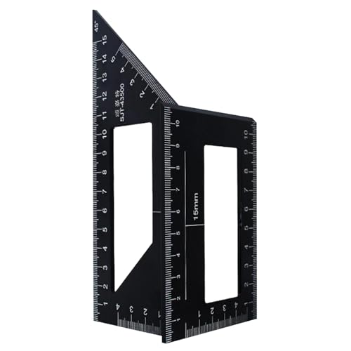 Holdes Multi-Winkel-Vierkantwerkzeug, Aluminiumlegierung, 45 Zeichnungslineale, hochpräzises Anreißreiß-Gehrungsdreieck-Lineal, Layout-Messwerkzeug Holdes Multi-Winkel-Vierkantwerkzeug, Aluminiumlegierung, 45 Zeichnungslineale, hochpräzises Anreißreiß-Gehrungsdreieck-Lineal, Layout-Messwerkzeug von Holdes