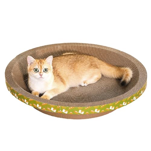 Holdes Ovaler Katzenkratzer | Hochdichtes Kartonnest mit Wellpapier, Haustierbedarf für Kätzchennest, Wohnzimmer, Balkon, Schlafzimmer, Spielzimmer, Arbeitszimmer Holdes Ovaler Katzenkratzer | Hochdichtes Kartonnest mit Wellpapier, Haustierbedarf für Kätzchennest, Wohnzimmer, Balkon, Schlafzimmer, Spielzimmer, Arbeitszimmer von Holdes