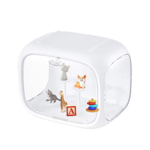 Holdes Puppen-Vitrine – Schaukasten mit Tür – staub- und feuchtigkeitsbeständige Miniatur-Aufbewahrungsbox für Actionfiguren von Holdes