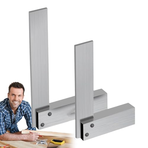 Holdes Quadratische Werkzeuge für Tischler, quadratisches Lineal aus Metall, L-förmiges Lineal, Karbonstahl, Holzbearbeitungswinkel, Tischlerwinkel für Holzbearbeitung, Rahmung, Tischlerei Holdes Quadratische Werkzeuge für Tischler, quadratisches Lineal aus Metall, L-förmiges Lineal, Karbonstahl, Holzbearbeitungswinkel, Tischlerwinkel für Holzbearbeitung, Rahmung, Tischlerei von Holdes