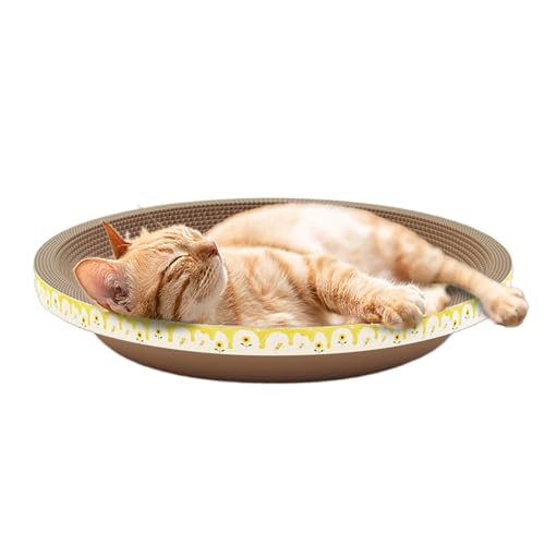 Holdes Runder Katzenkratzer - Karton Kratzpad Pad Schüssel Katze Kratzmatte | Dicke Kratzfeste Katze Karton Bett Katze Kratzmatte für Möbel Schutz Katzen Kätzchen Training Spielzeug Holdes Runder Katzenkratzer - Karton Kratzpad Pad Schüssel Katze Kratzmatte | Dicke Kratzfeste Katze Karton Bett Katze Kratzmatte für Möbel Schutz Katzen Kätzchen Training Spielzeug von Holdes