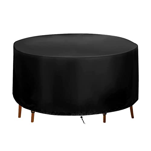 Holdes Runder Staubstuhltisch – wasserdichte Outdoor-Tischstuhl-Sets – Outdoor-Terrassenmöbelabdeckungen für Deck, Rasen und Hinterhof von Holdes