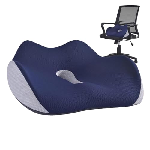 Holdes Schaumstoff-Stuhlkissen, Steißbeinentlastungskissen – ergonomisches Stuhlkissen für bequemes Sitzen, tragbares Stuhlpolster für Arbeit und Steißbeinentlastung Holdes Schaumstoff-Stuhlkissen, Steißbeinentlastungskissen – ergonomisches Stuhlkissen für bequemes Sitzen, tragbares Stuhlpolster für Arbeit und Steißbeinentlastung von Holdes