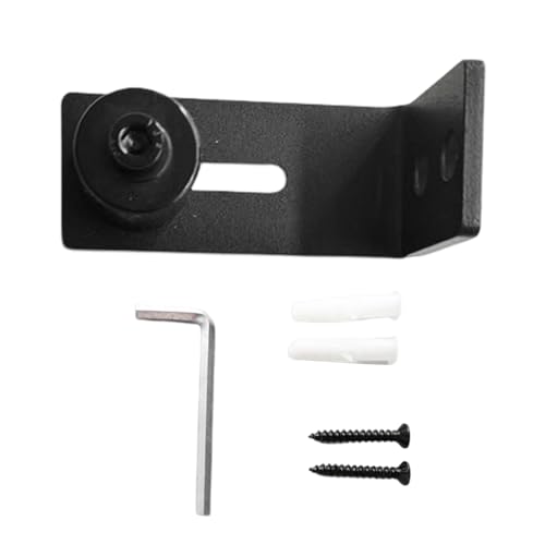Holdes Scheunentorführungen für unten, verstellbare Schiebetür-Bodenführung, flache Basis, Rollen-Hardware-Kit, Einzelrad, Scheunentür-Bodenschiene für Schiebetür von Holdes