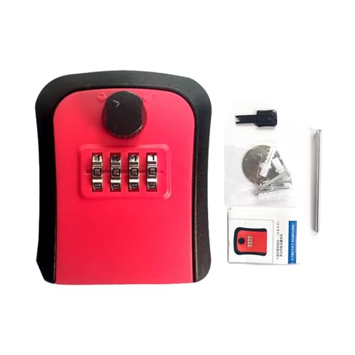 Holdes Schlüsselbox, Wand-Schlüsselbox mit Handgriff, Wand-Schlüsselbox mit Sicherheitscode, für den Außenbereich, 4-stellige Zahlenschlüssel, sichere Aufbewahrung von Schlüsseln, Verriegelung mit von Holdes