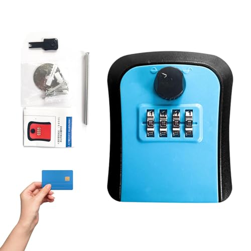 Holdes Schlüsselbox, Wand-Schlüsselbox mit Handgriff, Wand-Schlüsselbox mit Sicherheitscode, für den Außenbereich, 4-stellige Zahlenschlüssel, sichere Aufbewahrung von Schlüsseln, Verriegelung mit von Holdes
