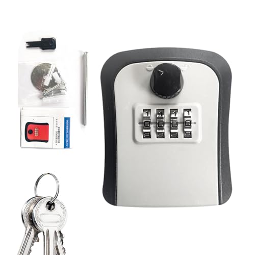 Holdes Schlüsselbox, Wand-Schlüsselbox mit Handgriff, Wand-Schlüsselbox mit Sicherheitscode, für den Außenbereich, 4-stellige Zahlenschlüssel, sichere Aufbewahrung von Schlüsseln, Verriegelung mit von Holdes