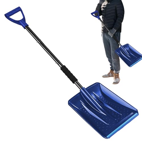 Holdes Schneeschaufel für Auffahrt - Schneeschaufel mit ergonomischem D-förmigem Griff | Tragbares Schneeräumwerkzeug für Balkone, Gehwege, Treppen, Gärten, Garagen von Holdes