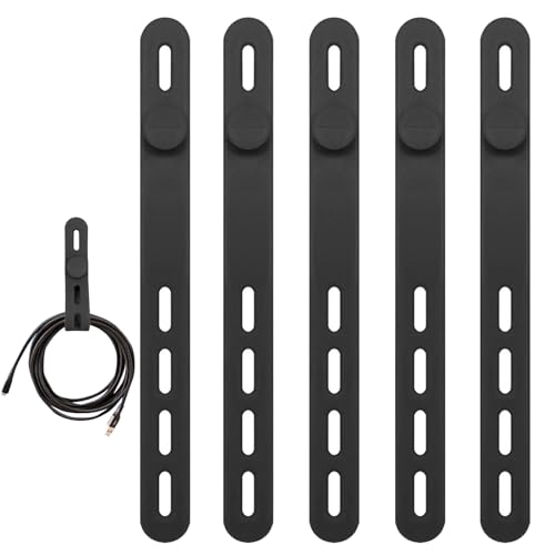 Holdes Silikon-Kabelbinder | Wiederverwendbare Silikon-Drahtbinder mit 4 verstellbaren Löchern – Kabel-Organizer zum Bündeln und Befestigen von Kabeln, Drähten, Reisezubehör Holdes Silikon-Kabelbinder | Wiederverwendbare Silikon-Drahtbinder mit 4 verstellbaren Löchern – Kabel-Organizer zum Bündeln und Befestigen von Kabeln, Drähten, Reisezubehör von Holdes