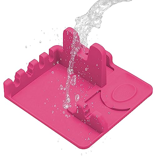 Holdes Silikon-Küchenlöffelhalter - Küchenutensilienhalter für Topfdeckel - rutschfeste tragbare Küchengeräte Utensilienhalter für Topfdeckel, Löffel, Schöpflöffel, Eierschläger, Spatel Holdes Silikon-Küchenlöffelhalter - Küchenutensilienhalter für Topfdeckel - rutschfeste tragbare Küchengeräte Utensilienhalter für Topfdeckel, Löffel, Schöpflöffel, Eierschläger, Spatel von Holdes