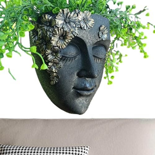 Holdes Übertopf mit Gesicht, Kopf für drinnen und draußen, niedliche Pflanzenvase, Blumentopf, Heimdekoration für Balkon, Eingang, Küche, Wohnzimmer, Innenhof, Veranda Holdes Übertopf mit Gesicht, Kopf für drinnen und draußen, niedliche Pflanzenvase, Blumentopf, Heimdekoration für Balkon, Eingang, Küche, Wohnzimmer, Innenhof, Veranda von Holdes
