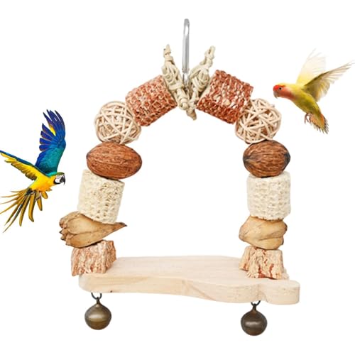 Holdes Vogelschaukeln für Sittiche | Papageienschaukel Sitzstange Käfig Spielzeug - Interaktive Papageienschaukel Sitzstange Holzblöcke Schaukeln Sittich Spielzeug Vogelkäfig Zubehör Holdes Vogelschaukeln für Sittiche | Papageienschaukel Sitzstange Käfig Spielzeug - Interaktive Papageienschaukel Sitzstange Holzblöcke Schaukeln Sittich Spielzeug Vogelkäfig Zubehör von Holdes