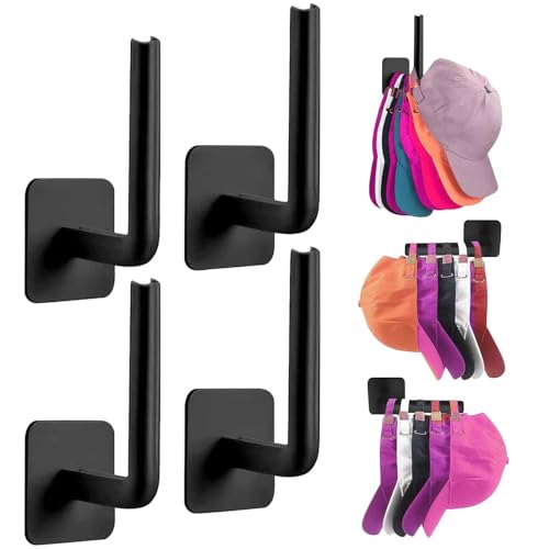 Holdes Wand-Hut-Organizer, Wandhaken, Hut-Organizer, L-förmiger Wand-Organizer, starker Klebstoff, Huthaken, Hut-Aufbewahrungsregal Holdes Wand-Hut-Organizer, Wandhaken, Hut-Organizer, L-förmiger Wand-Organizer, starker Klebstoff, Huthaken, Hut-Aufbewahrungsregal von Holdes