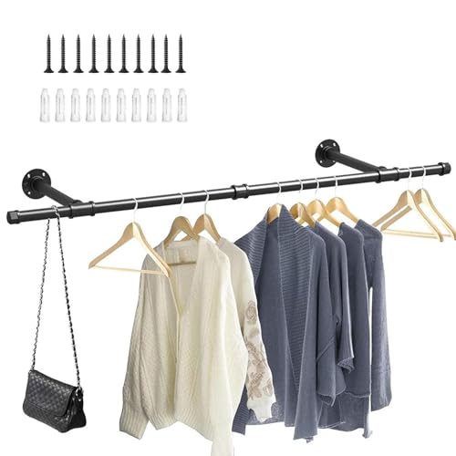 Holdes Wand-Kleiderbügel, platzsparender Kleiderbügelhalter, Wandmontage, rostfreier Metall-Kleiderbügel für Schrank, Wohnung, Badezimmer, Waschküche Holdes Wand-Kleiderbügel, platzsparender Kleiderbügelhalter, Wandmontage, rostfreier Metall-Kleiderbügel für Schrank, Wohnung, Badezimmer, Waschküche von Holdes