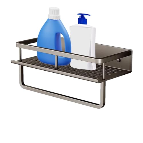 Holdes Wand-Organizer für Badezimmer, Wandflaschenhalter | schwimmendes für Wand – Wandregal mit Handtuchhalter, schwimmendes ohne Bohren für Wand, Regale von Holdes