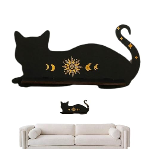Holdes Wandhalterung, Gothic aus | Aufbewahrungsregal für Kristall-Display – schwebende Regale in warmen Farben für Wohnzimmer, Küche, Schlafzimmer von Holdes