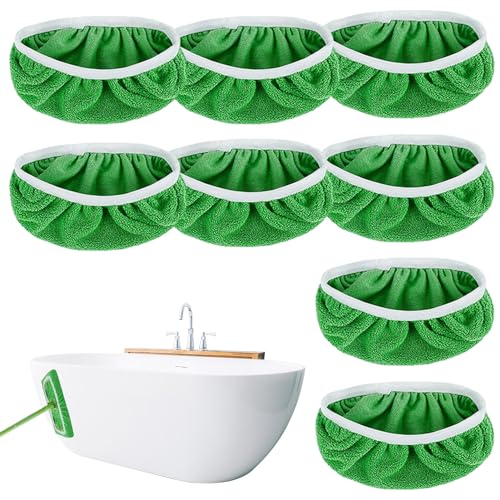 Holdes Waschbare Wischmopp-Pads, 8 Stück, Korallenvlies, wiederverwendbare Bodenreinigungspads – Haushalts-Bodenreinigungspads für Hartholzbodenreinigung von Holdes