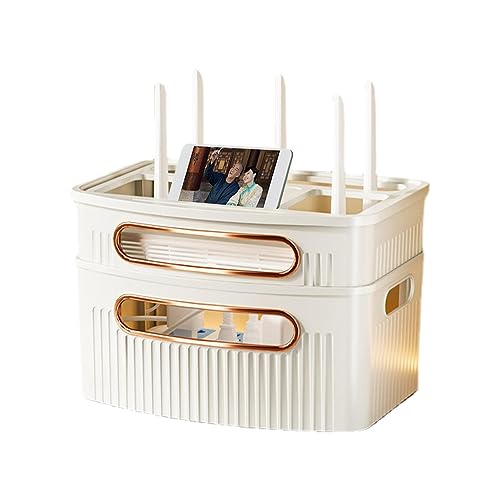 Holdes WiFi-Router-Aufbewahrungsbox, dekorative Box für Router, WiFi-Wireless-Router-Aufbewahrungsbox, wiederverwendbares WiFi-Modem- für Schlafzimmer, Wohnzimmer, Router-Steckdosen, Drähte von Holdes