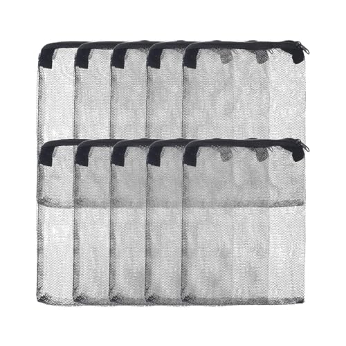 Holdes Wiederverwendbare Aquarium-Filter-Medientasche, Tanknetzbeutel, wiederverwendbare Netzfiltertasche mit Reißverschluss für Aquarium, Fischschale Holdes Wiederverwendbare Aquarium-Filter-Medientasche, Tanknetzbeutel, wiederverwendbare Netzfiltertasche mit Reißverschluss für Aquarium, Fischschale von Holdes