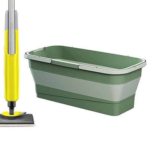 Holdes Zusammenklappbarer Eimer, Silikon-Reinigungseimer für Wischmopp-Eimer, tragbar, rechteckig, für Terrasse, Camping, Garten, Waschküche, Badezimmer Holdes Zusammenklappbarer Eimer, Silikon-Reinigungseimer für Wischmopp-Eimer, tragbar, rechteckig, für Terrasse, Camping, Garten, Waschküche, Badezimmer von Holdes