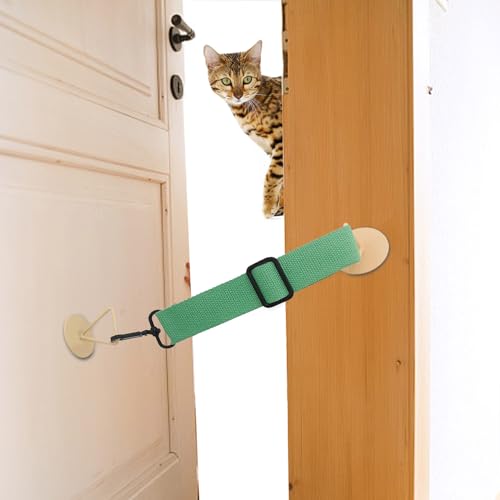 Katzentürriegel, Katzenriegel für Tür, kindersicher – Haustier-Türstopper, Sicherheitsgurt, hält den Hund von der Katzentoilette fern von Holdes