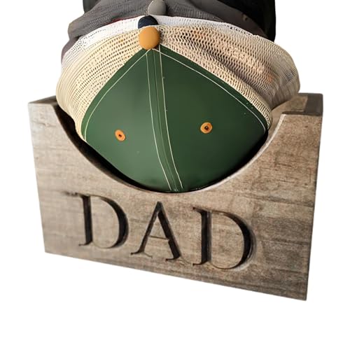 Personalisierter Huthalter aus Holz für Papa, Hutständer, Hut-Organizer, Papa-Hut-Halter, Box, Hut-Aufbewahrungsbox, Organizer von Holdes