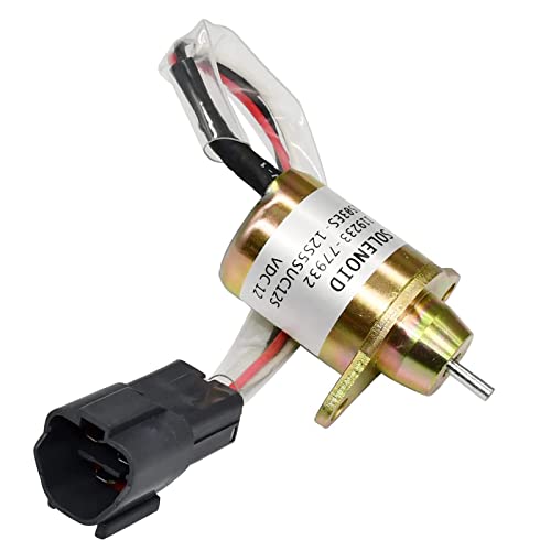 HOLDWELL 12V Kraftstoff Herunterfahren Magnetventil 119233-66510 119233-66511 119233-77932 kompatibel mit Woodward Yanmar Motor TB235 3TNV88-BPTB2 4TNV94L-SFN 4TNV98L-SFN 4TNV106-GGE R55-7 3TNE84 von Holdwell