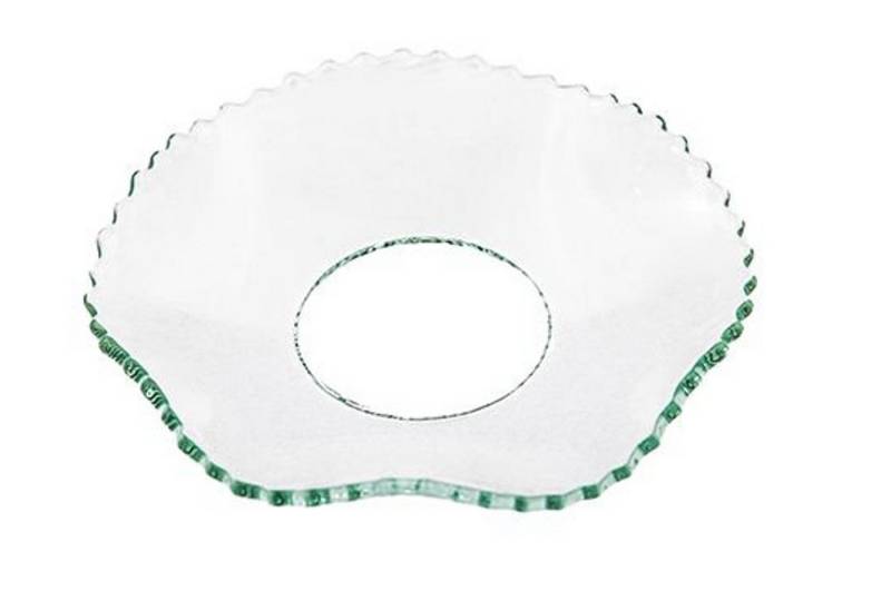 Holfeuer Crystal Design Spitzkerze Glas-Kerzenmanschette "Gezackt, gewellt" für Kerzen bis Ø 25 mm von Holfeuer Crystal Design