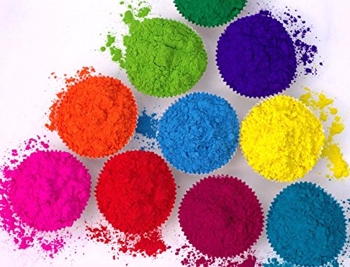 500 x Holi Pulver - Gulal - Festival Farbbeutel - Fotoshooting 10 Farben von Holi Europe