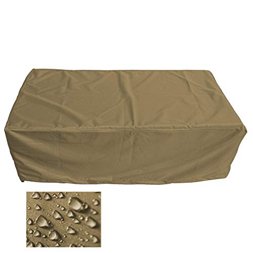 Holi Europe Premium Gartentisch Gartenmöbel Hülle Abdeckung Schutzhülle Haube Abdeckplane Garnitur wasserdicht atmungsaktiv 575g / lfm (Beige, Breite 160cm x Tiefe 110cm x Höhe 75cm) von Holi Europe