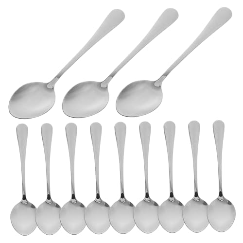 12Stücke Teiliges Edelstahllöffel für Asiatische Gerichte Ergonomische Reis und Dessertlöffel mit Glatter Oberfläche für Gäste Langlebig und Leicht zu Reinigen 12Stücke Teiliges Edelstahllöffel für Asiatische Gerichte Ergonomische Reis und Dessertlöffel mit Glatter Oberfläche für Gäste Langlebig und Leicht zu Reinigen von Holibanna