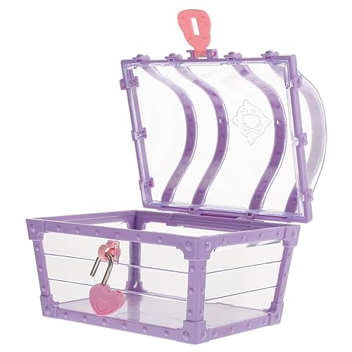 Holibanna 1 Satz Aufbewahrungsbox mit Schloss schmuckkasten klarer Behälter Prinzessin Spielzeug kleine Schatztruhe schönes Schmuckkästchen transparente Schatztruhe Kleinigkeiten-Organizer von Holibanna