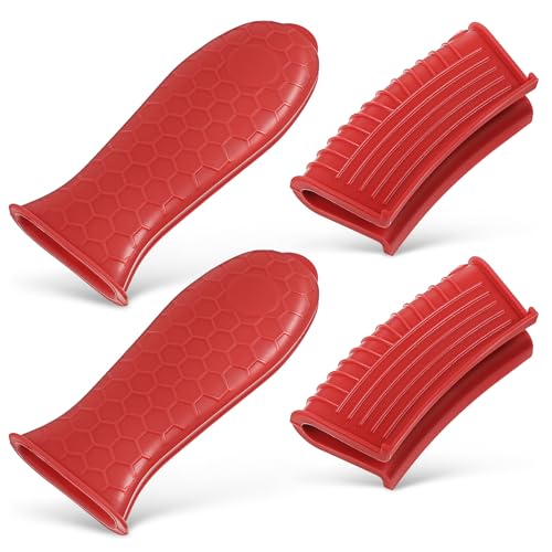 Holibanna 1 Satz Hitzeschutz für Topfgriffe Teiliges Set Rot mit Rutschfester Oberfläche Flexibler Anpassung und Praktischem Aufhängeloch für Sicheres Handling von Heißen Töpfen und Pfannen Holibanna 1 Satz Hitzeschutz für Topfgriffe Teiliges Set Rot mit Rutschfester Oberfläche Flexibler Anpassung und Praktischem Aufhängeloch für Sicheres Handling von Heißen Töpfen und Pfannen von Holibanna