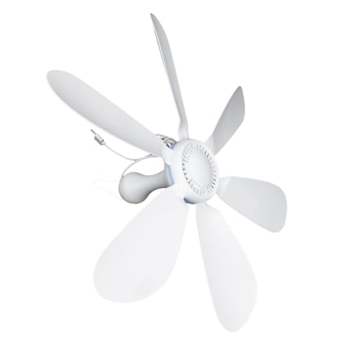 Holibanna 1 Satz USB Deckenventilator Hängender für Camping Schlafzimmer und Wohnräume Tragbarer Leiser Aufladbarer mit USB Verlängerung für Kühlung von Holibanna