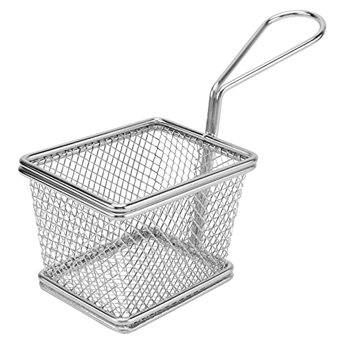 Holibanna Frittierkorb aus Wiederverwendbarer Pommes Frites Korb Korrosionsbeständig für Fritteuse mit Ergonomischem Griff von Holibanna