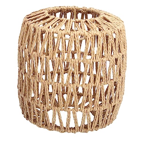 Holibanna 1stück Handgefertigter Lampenschirm Aus Geflochtenem Papierseil Boho Pendelleuchte Für Wohnzimmer Schlafzimmer Hotel Rustikale Und Moderne Dekoration von Holibanna