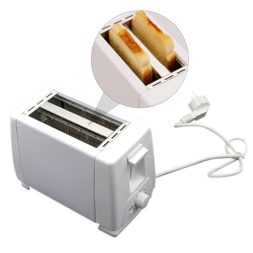 Holibanna 1 Stück Vollautomatischer Sandwich Maker Toaster Weiß Kompakter Scheiben Toaster mit Stufiger Röstkontrolle für Täglichen Gebrauch und Platzsparend von Holibanna