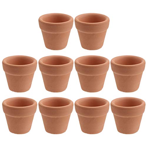 Holibanna 10 Stück Mini-Terrakotta-Topf Ton Keramik Pflanzer Kaktus Blumentöpfe Sukkulente Kinderzimmer Töpfe Keramik Blumen Pflanzer (3X3cm) von Holibanna