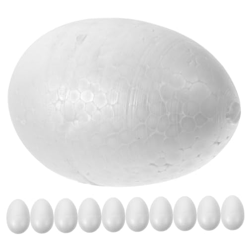 Holibanna 10 Stück Ostereier selber Machen Schaumeier selber bemalen Schaum in Eiform Eier aus Polystyrol Drachenei Eierbecher streudekor Halloween weihnachtsdeko Eierschaum Ei basteln Weiß Holibanna 10 Stück Ostereier selber Machen Schaumeier selber bemalen Schaum in Eiform Eier aus Polystyrol Drachenei Eierbecher streudekor Halloween weihnachtsdeko Eierschaum Ei basteln Weiß von Holibanna