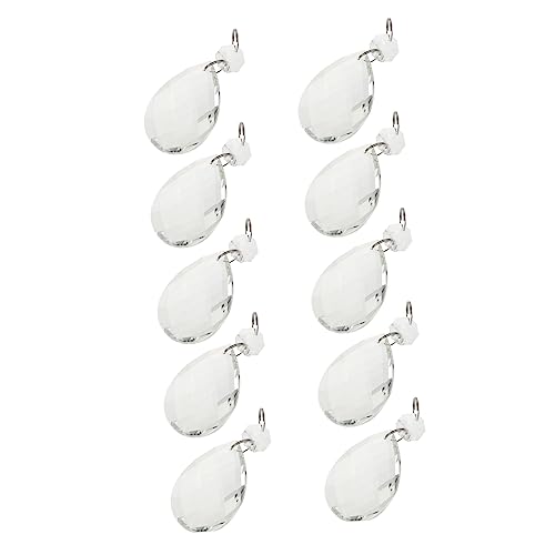 Holibanna 10 Stück Teiliges Lampenpendant mit Achtkant Perle Glasklare Fenster und Vorhang Deko Funkelnde Lichtfänger für Garten Hochzeit Wohnzimmer von Holibanna