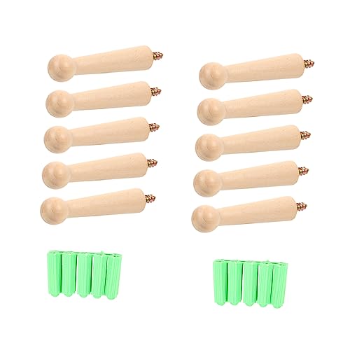 Holibanna 10 Stück Teiliges Natürlicher Holz Wandhaken Runde Garderobenhaken zum Aufhängen von Jacken Taschen Schals Platzsparende DIY Organizer für Schlafzimmer und Flur Holibanna 10 Stück Teiliges Natürlicher Holz Wandhaken Runde Garderobenhaken zum Aufhängen von Jacken Taschen Schals Platzsparende DIY Organizer für Schlafzimmer und Flur von Holibanna