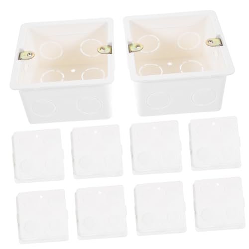 Holibanna 10 Stück Teiliges PVC Aufputzdose Robuste Abzweigdose für Wandmontage Verschließbare Elektrobox für Steckdosen Schalter Installation Geeignet für Haushalt und Zufällige Farbe von Holibanna