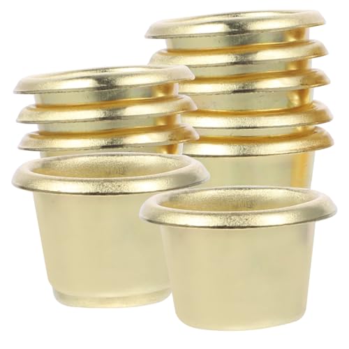 Holibanna 10 Stück Teiliges Teelichthalter aus Hochwertigem Metall Kompakt und Langlebig Tropfwasserfest für DIY Kerzen und Romantische Dekoration bei Hochzeiten und Festen Zufällige Farbe von Holibanna