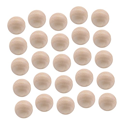 Holibanna 100 Stück Runde Holzkugeln Ohne Loch aus Natürlichem Lotusholz Unlackierte DIY Bastelperlen für Schmuckherstellung Malen und Gravieren Kinderhandwerk Zubehör von Holibanna