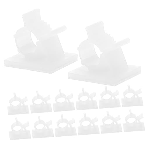 Holibanna 100 Stück Selbstklebende Kabelclips Verstellbare Kabelhalter für Kabelmanagement Langlebige Kabelorganizer für Schreibtisch Schutz vor und Beschädigungen Schwarz und Weiß von Holibanna