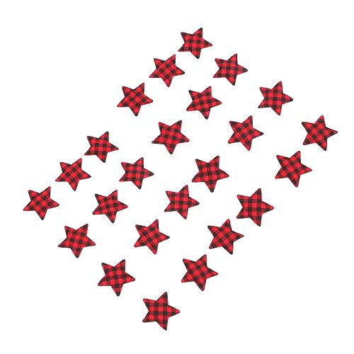 Holibanna 100 Stück Teiliges Plaid Fünf Zack Stern Dekorationsset Bastelmaterial für Weihnachtsdeko DIY Zubehör für Kleidung Haaraccessoires und Festliche Verzierung Holibanna 100 Stück Teiliges Plaid Fünf Zack Stern Dekorationsset Bastelmaterial für Weihnachtsdeko DIY Zubehör für Kleidung Haaraccessoires und Festliche Verzierung von Holibanna